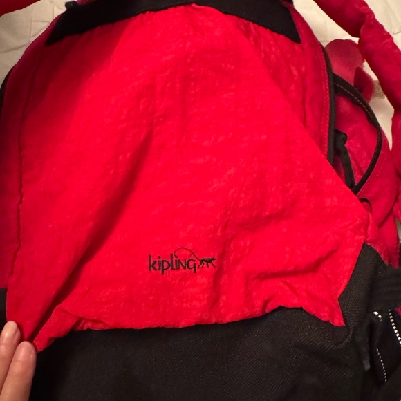 Vintage Kipling Safety Red Backpack - Picture 11 of 12